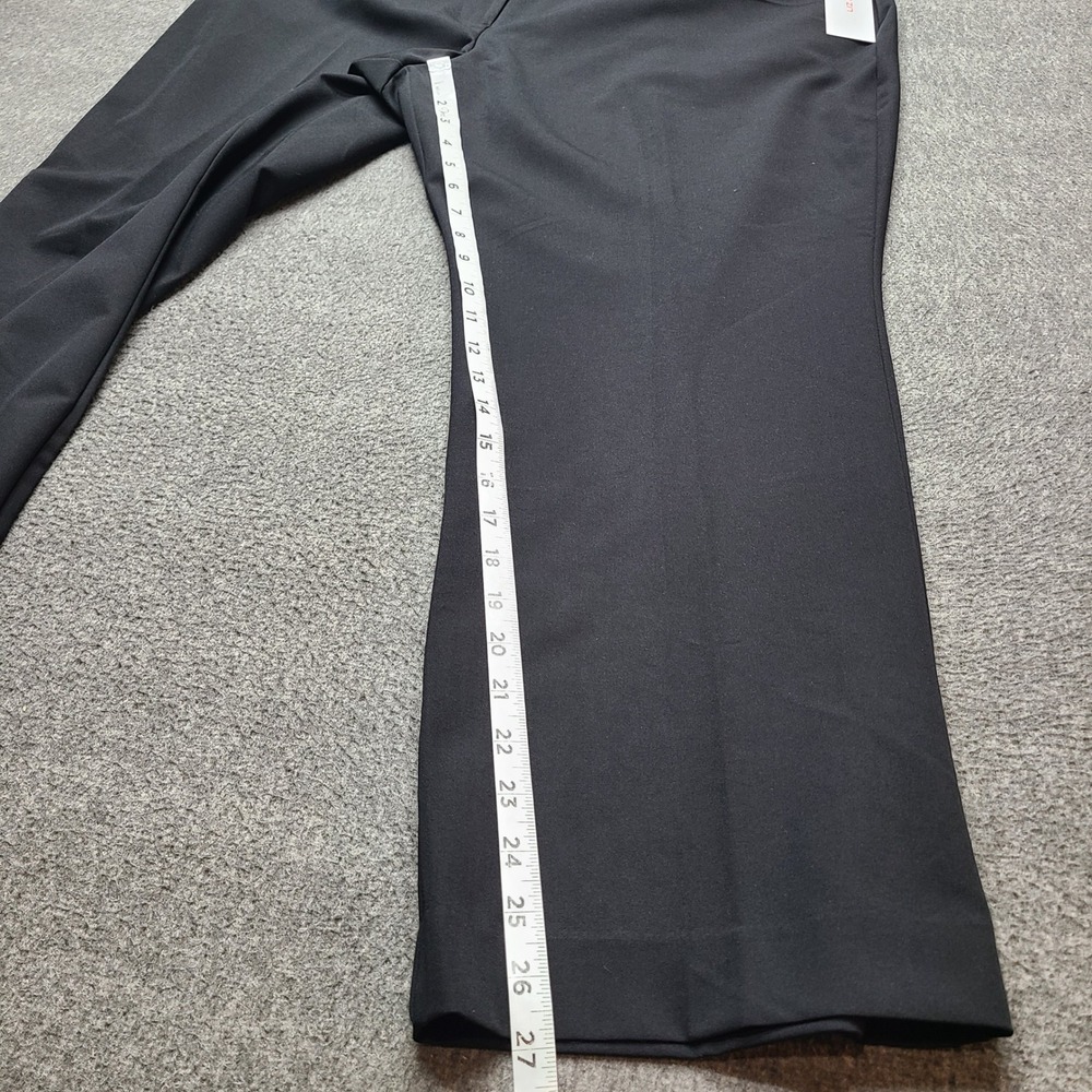 Liz Claiborne Audra Trouser Women 18P Short Black New Mid-Rise Straight Leg - Picture 2 of 9